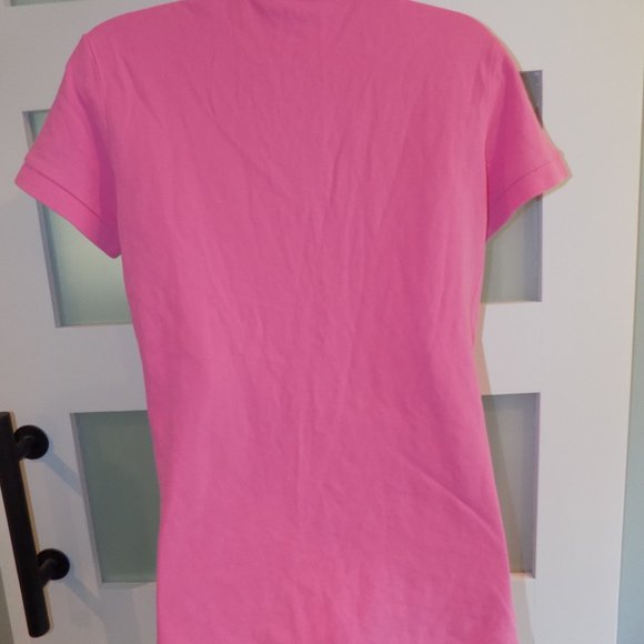 Lilly Pulitzer Pink Island Polo SS Size M Women's EUC - Picture 3 of 3